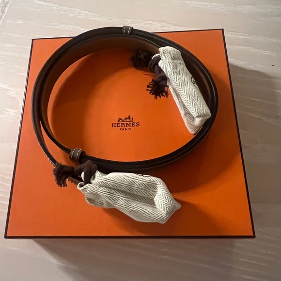 Hermes Kelly 18 belt in etoupe with rose gold hardware epsom leather - Picture 3 of 6